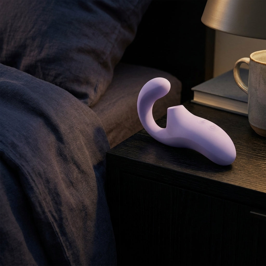 3-in-1 Vibrator met Zuigen, G-Spot & Vibratie2