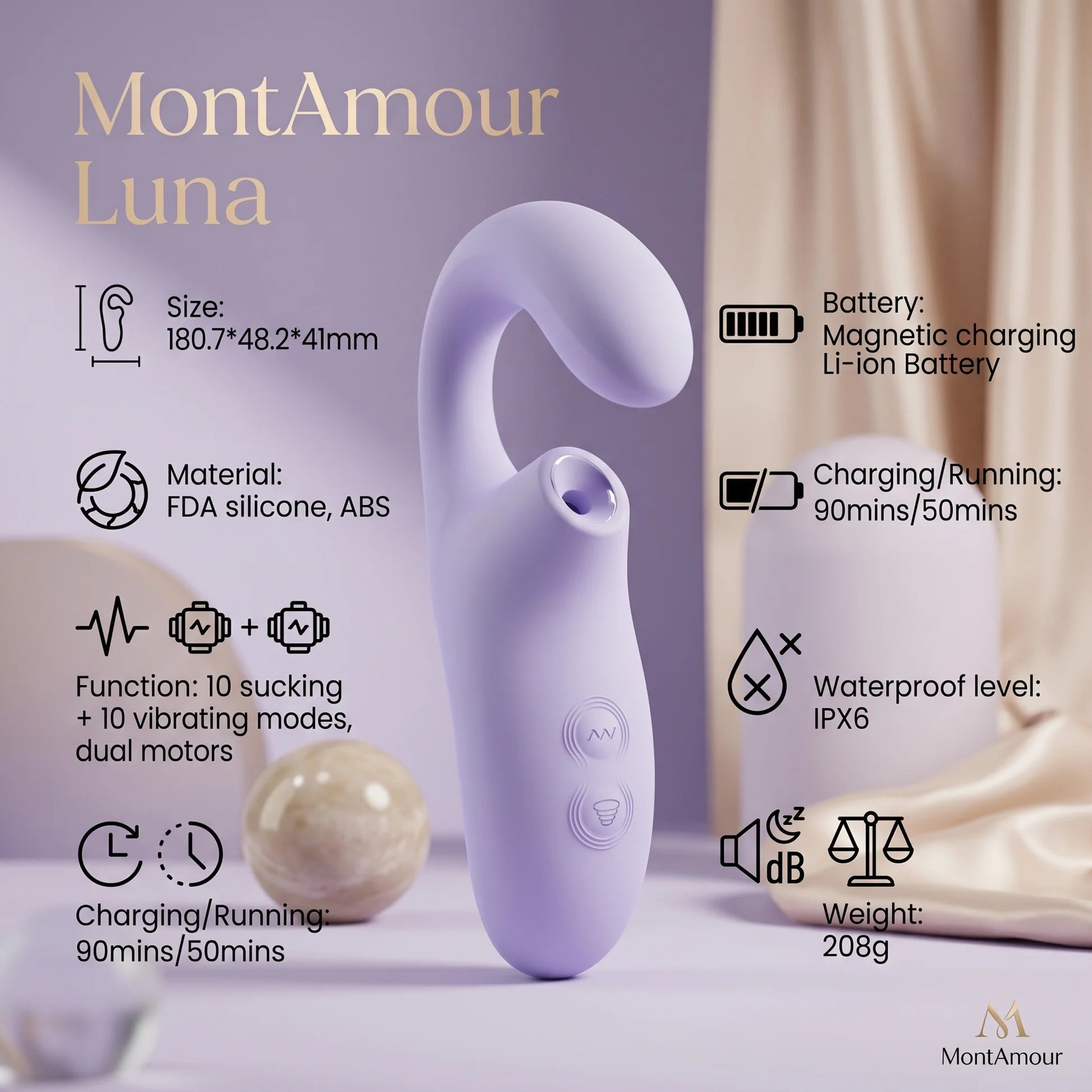 3-in-1 Vibrator met Zuigen, G-Spot & Vibratie_